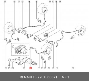 Гидроагрегат, тормозная система 7701063871 RENAULT