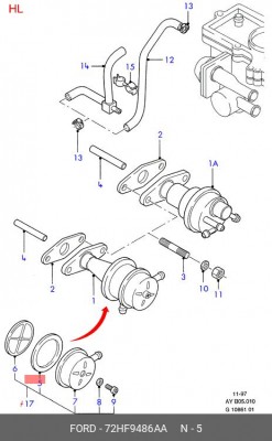 Ремкомплект, топливный насос 72HF9486AA FORD