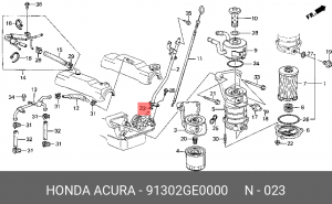 Прокладка, впускной коллектор 91302GE0000 HONDA