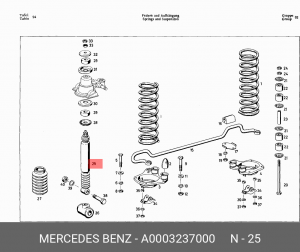 Амортизатор подвески A0003237000 MERCEDES BENZ