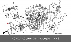 Поликлиновой ремень 31110-PCX-G01 HONDA