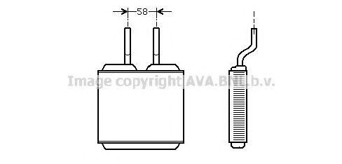 Радиатор отопителя OL6197 AVA