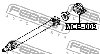 Опора карданного вала MCB-009 FEBEST