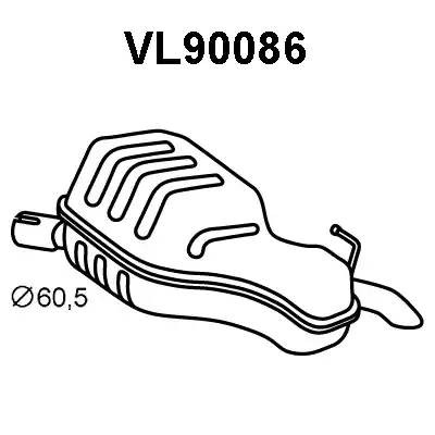 Глушитель выхлопных газов конечный VL90086 VENEPORTE
