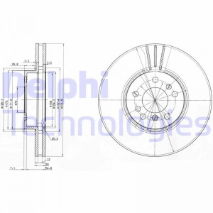 Тормозной диск BG3628 DELPHI