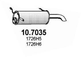 Глушитель выхлопных газов конечный 107035 ASSO