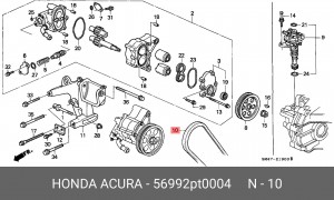 Поликлиновой ремень 56992-PT0-004 HONDA