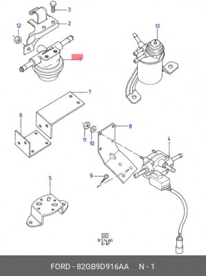 Регулятор давления подачи топлива 82GB9D916AA FORD