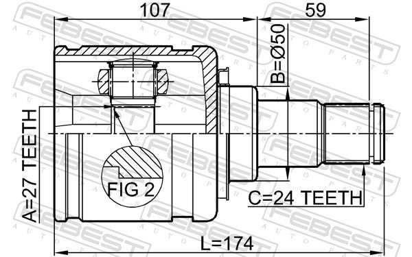 ШРУС 0111-GSV40LH FEBEST