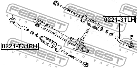 Наконечник рулевой тяги 0221-T31RH FEBEST