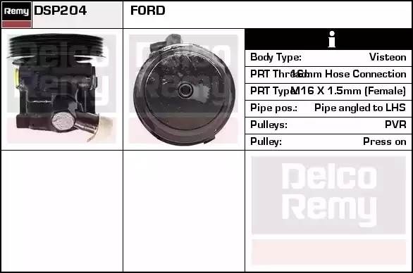 Гидравлический насос, рулевое управление DSP204 DELCO REMY