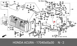 Топливный насос 17040SL0A30 HONDA