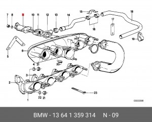 Пусковой топливный клапан 13 64 1 359 314 BMW