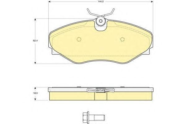 Комплект тормозных колодок, диско 6115741 GIRLING