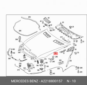 Капот A2218800157 MERCEDES BENZ