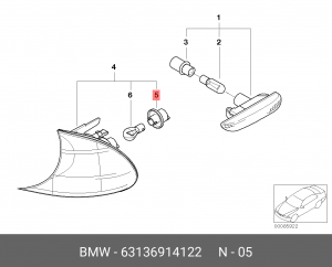 Патрон лампы 63 13 6 914 122 BMW