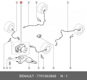 Гидроагрегат, тормозная система 7701063868 RENAULT