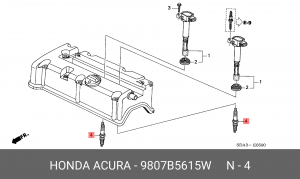 Свеча зажигания 9807B5615W HONDA