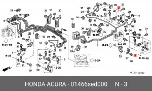 Тормозной шланг 01466SED000 HONDA