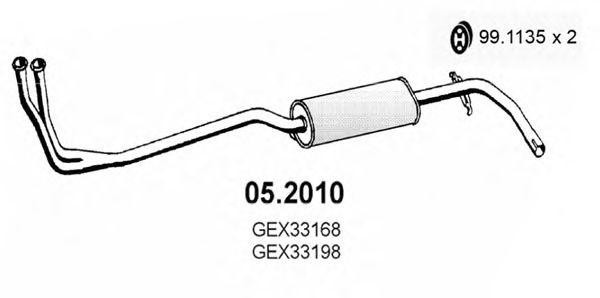 Предглушитель выхлопных газов 052010 ASSO
