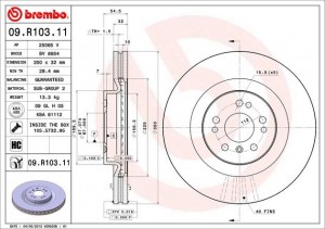 Тормозной диск 09.R103.11 BREMBO