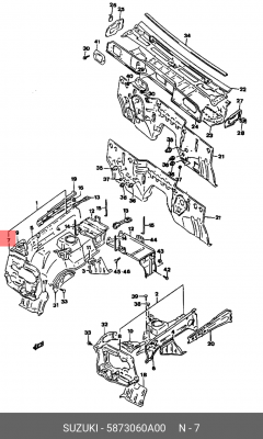 Крепление фары 58730-60A00 SUZUKI