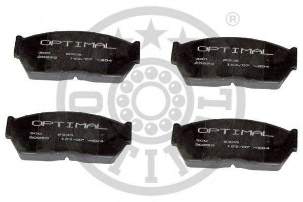 Комплект тормозных колодок, диско 9308 OPTIMAL