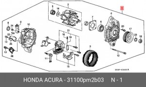 Генератор 31100PM2B03 HONDA