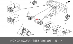 Лампа 35851SM1A01 HONDA