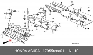 Прокладка, выпускной коллектор 17055RCAA01 HONDA