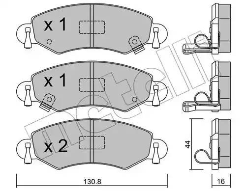 Комплект тормозных колодок, диско 22-0339-0 METELLI