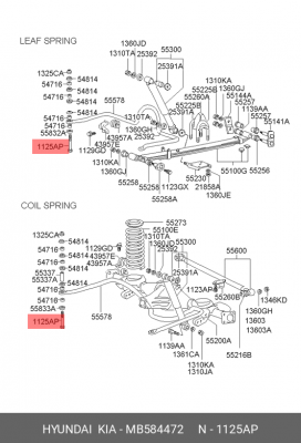 Болт крепления MB584472 HYUNDAI KIA