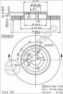 Тормозной диск 09.9624.24 BREMBO
