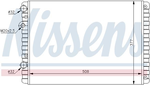 Радиатор, охлаждение двигател 652321 NISSENS