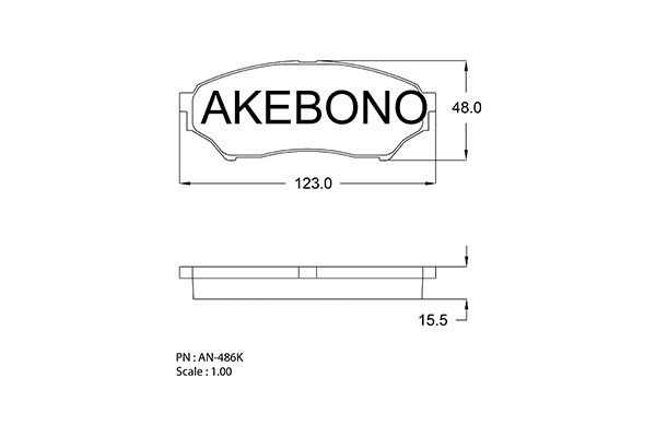 Колодки тормозные дисковые AN486K AKEBONO