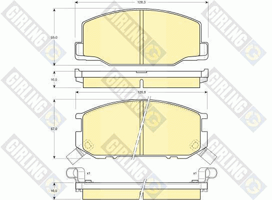 Комплект тормозных колодок, диско 6108699 GIRLING