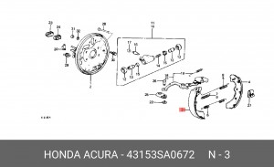 Комплект тормозных колодок 43153SA0672 HONDA
