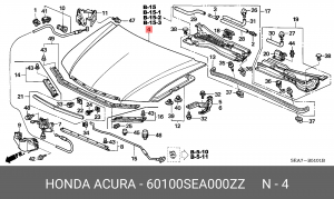 Капот двигателя 60100SEA000ZZ HONDA