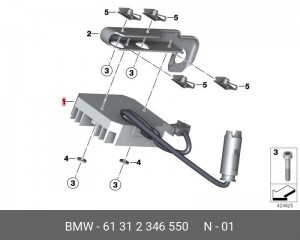 Реле регулятор напряжения генератора 61 31 2 346 550 BMW