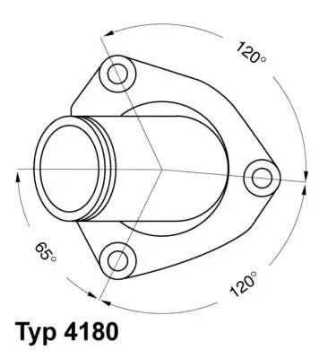 Термостат, охлаждающая жидкость 418082D WAHLER