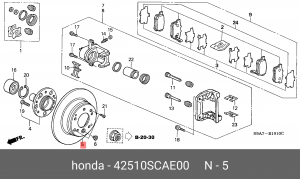 Тормозной диск 42510-SCA-E00 HONDA