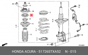 Подшипник опоры амортизатора подвески 51726-STX-A52 HONDA