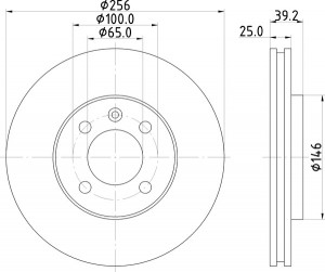 Тормозной диск MDC1538 MINTEX