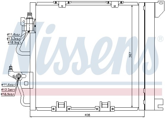 Конденсатор, кондиционер 94768 NISSENS