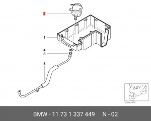 Клапан системы подачи дополнительного воздуха 11 73 1 337 449 BMW