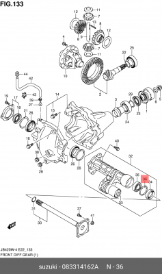 Комплект подшипника ступицы колеса 08331-4162A SUZUKI