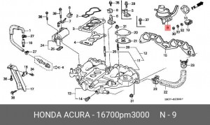 Топливный насос 16700PM3000 HONDA