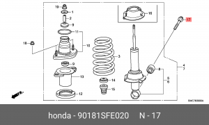 Болт подвески 90181SFE020 HONDA