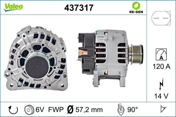 Генератор 437317 VALEO PHC