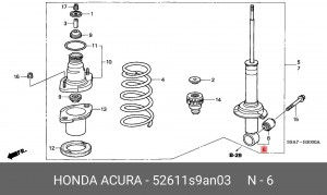 Амортизатор подвески 52611S9AN03 HONDA